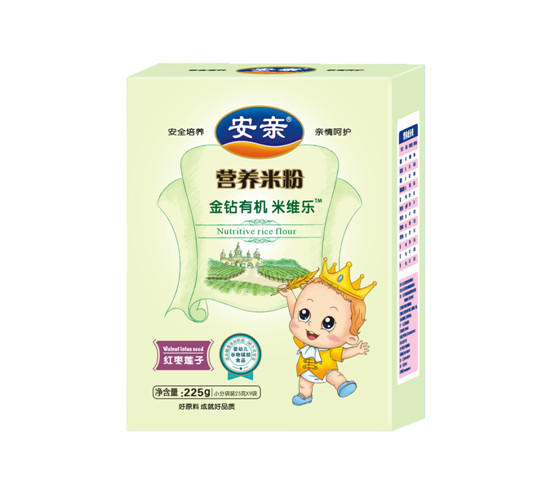 安親225克有機米粉盒裝紅棗蓮子
