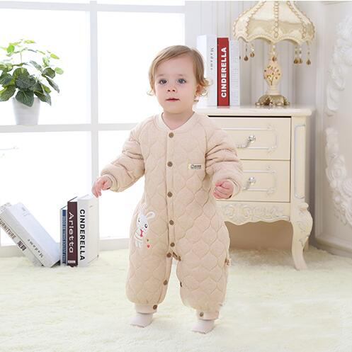 蓓琪兔嬰兒服飾2015秋冬新品絎棉系列系扣哈衣0