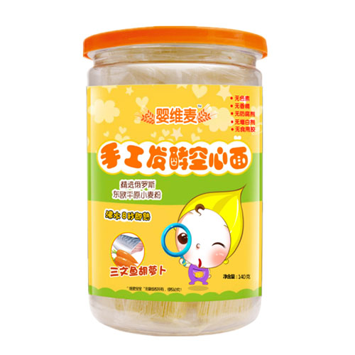 嬰維麥?zhǔn)止ぐl(fā)酵空心面三文魚(yú)胡蘿卜