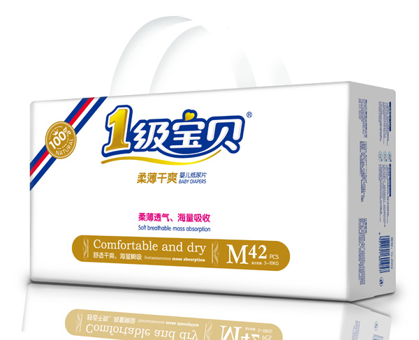 1級(jí)寶貝柔薄干爽紙尿片M碼42片