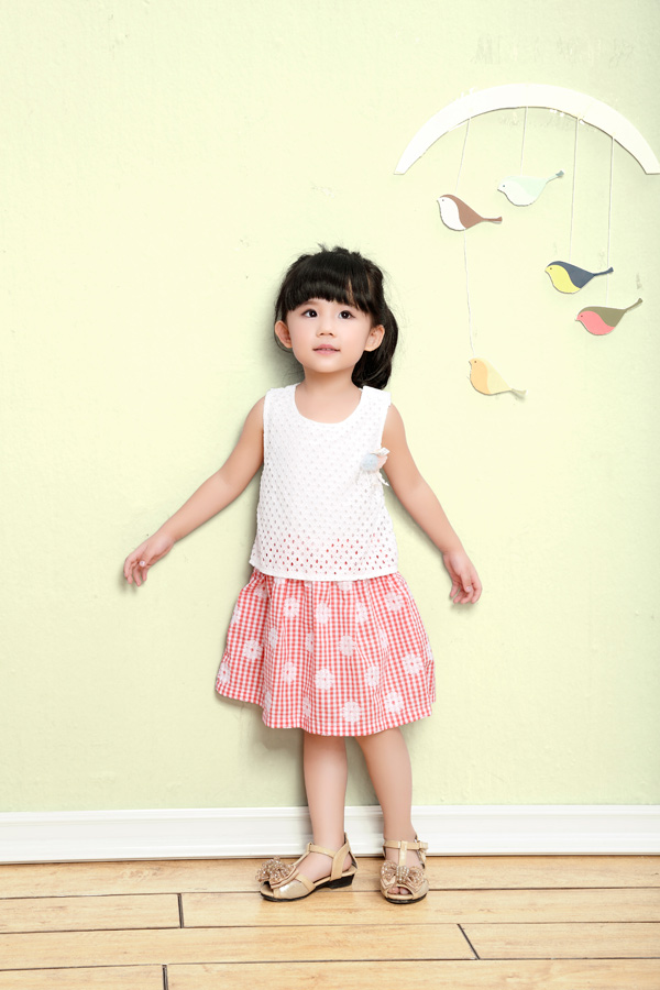 復小狗巴納女寶寶夏季套裙