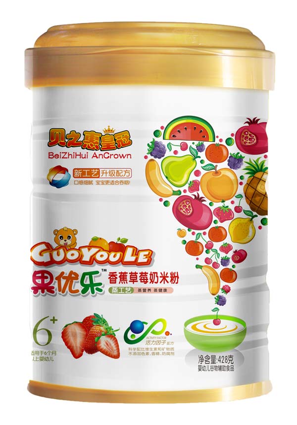 貝之惠果優(yōu)樂(lè)香蕉草莓奶米粉