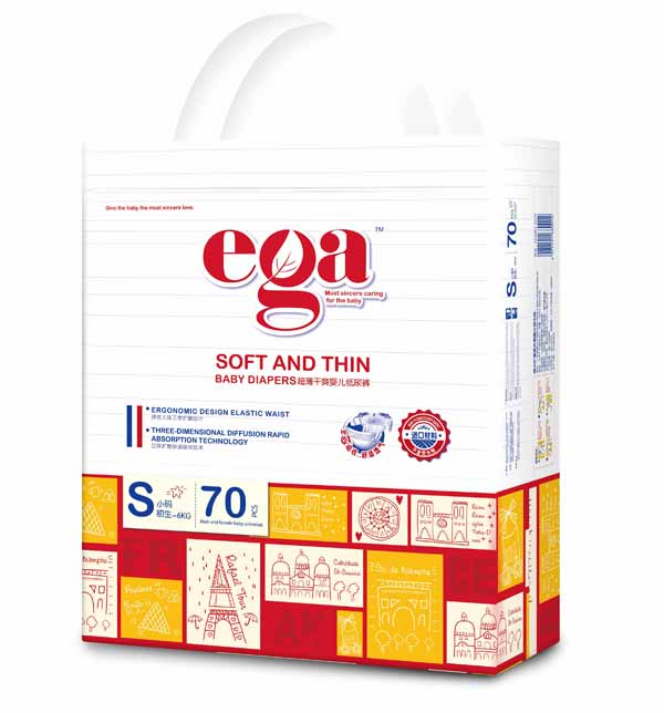 嬰姿雅柔薄干爽嬰兒紙尿褲大包S70片(紅)