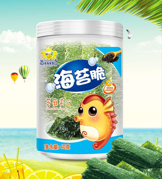 金盾愛嬰芝麻夾心海苔脆桶裝