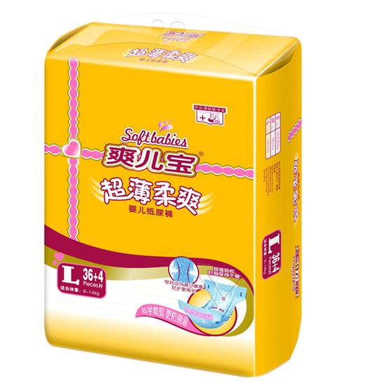 爽兒寶超薄柔爽yinge紙尿褲L36+4