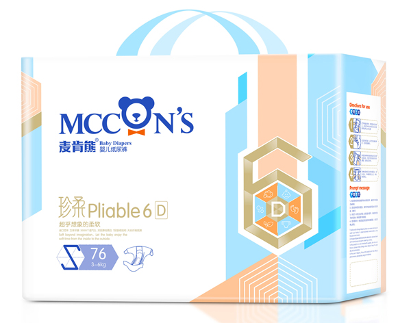 麥肯熊珍柔嬰兒紙尿褲S76片