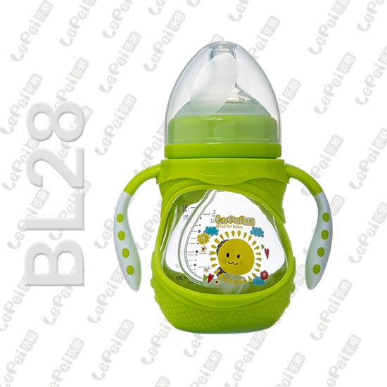 樂陪玻璃奶瓶-綠