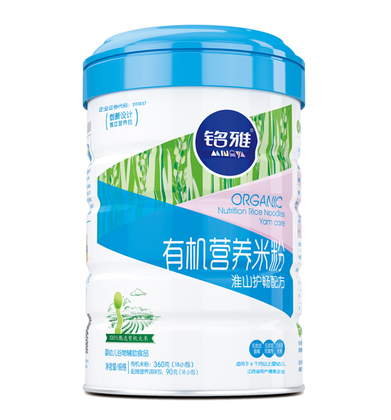 銘雅淮山護(hù)暢有機營養(yǎng)米粉(聽裝)450g