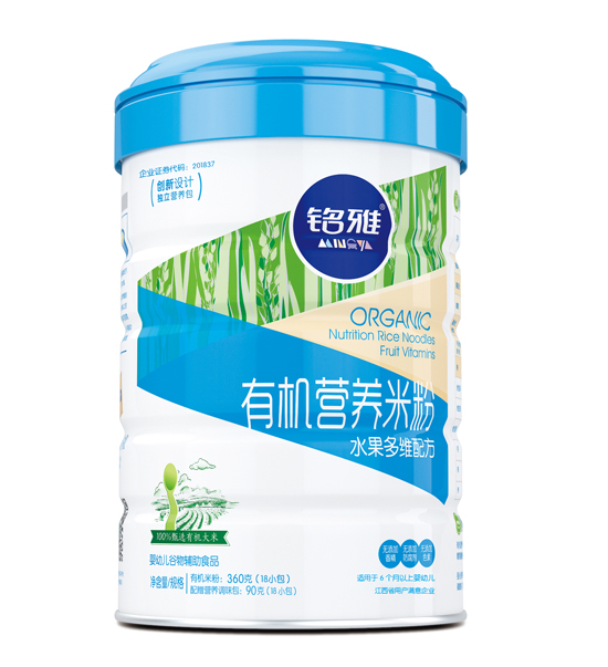 銘雅水果多維有機(jī)營(yíng)養(yǎng)米粉(聽裝)450g