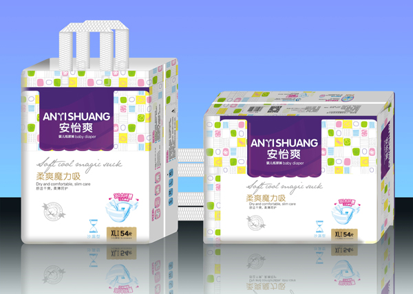 安怡爽沙漏型紙尿褲紫色XL