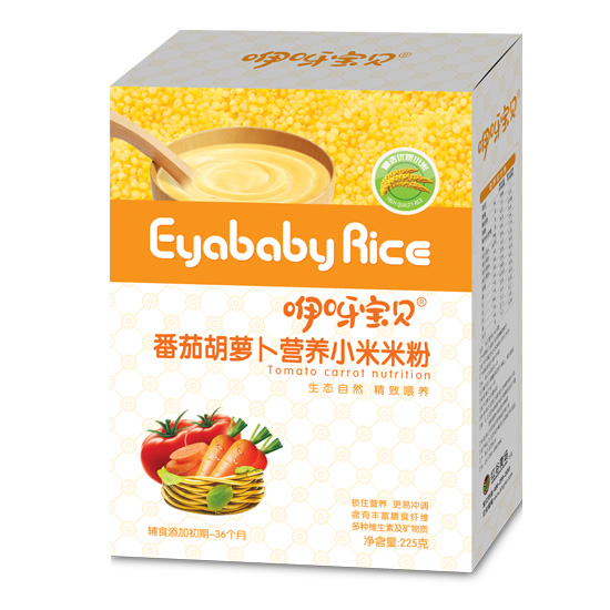 咿呀寶貝番茄胡蘿卜營(yíng)養(yǎng)小米米粉-盒裝