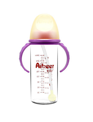 愛(ài)貝爾晶鉆防爆玻璃大奶瓶240ML