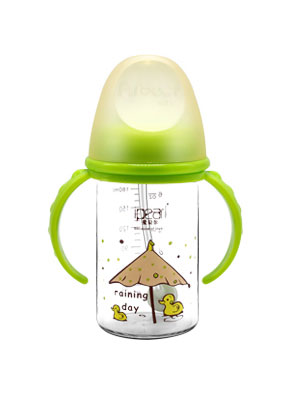 愛(ài)貝爾晶鉆防爆玻璃小奶瓶180ML