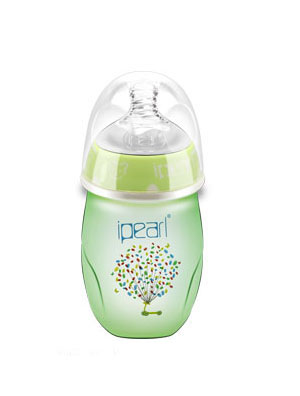 愛貝爾企鵝型初生寶寶玻璃感溫奶瓶160ML