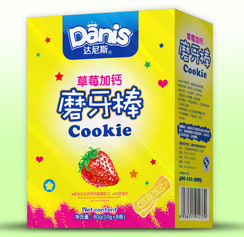 達(dá)尼斯草莓加鈣磨牙棒