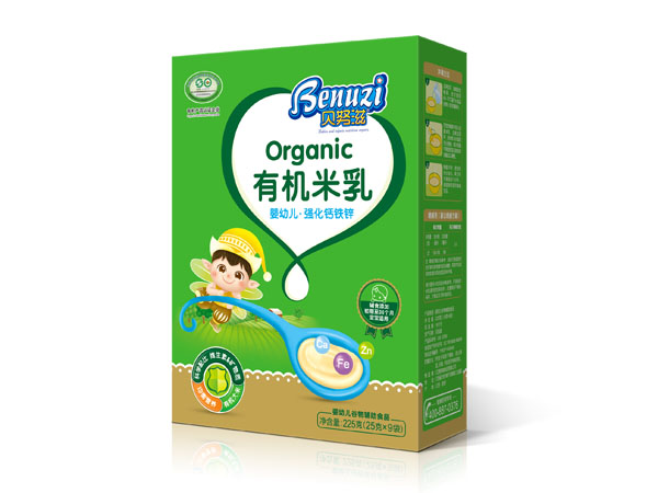 貝努滋嬰幼兒強化鈣鐵鋅有機米乳