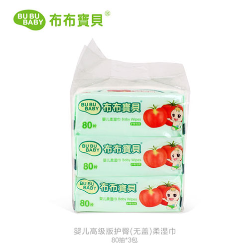布布寶貝嬰兒高級版護臀(無蓋)柔濕-80抽3包