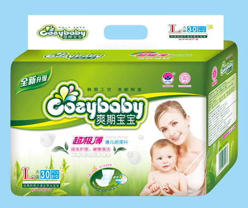 爽期寶寶超級薄茶葉嬰兒紙尿片L碼