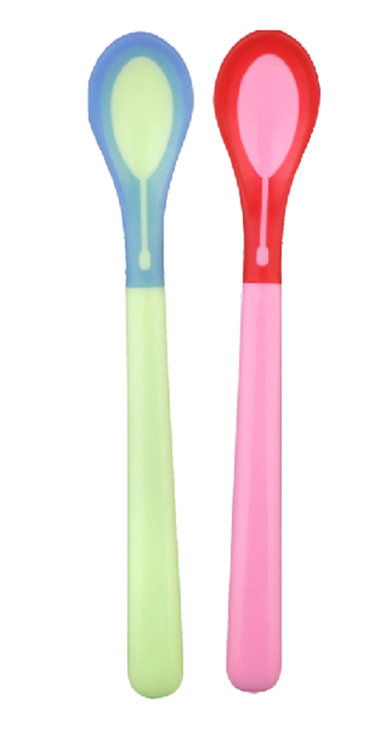 馨菲寶貝硅膠勺雙色