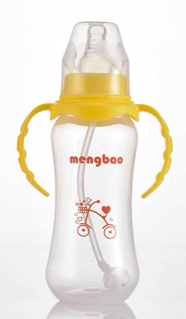 盟寶標(biāo)口PP奶瓶-黃色