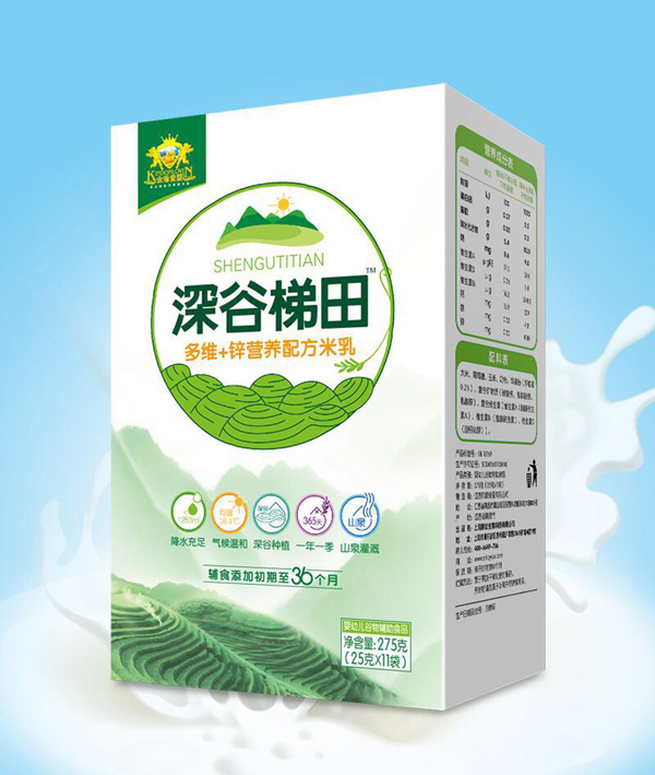 金盾愛嬰深谷梯田多維+鋅營養(yǎng)配方米乳盒裝