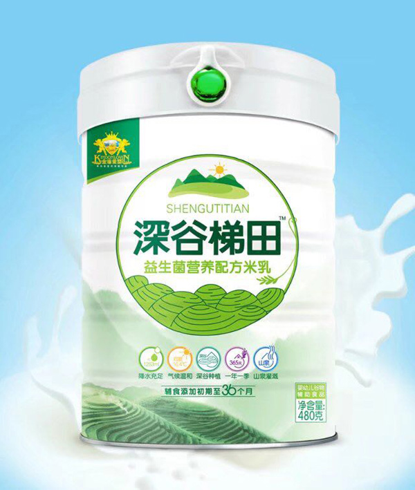 金盾愛嬰深谷梯田益生菌營養(yǎng)配方米乳