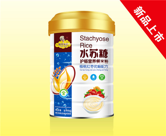 歐貝米拉水蘇糖護(hù)暢營養(yǎng)餐米粉核桃紅棗配方聽裝