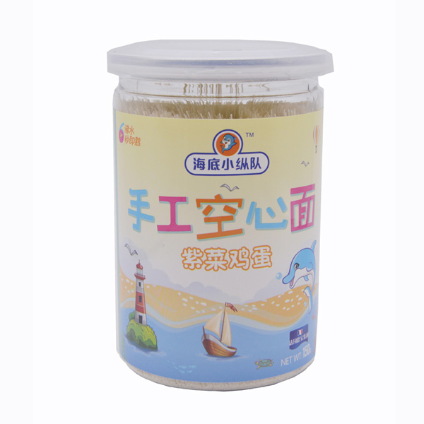 海底小縱隊紫菜雞蛋空心面罐裝