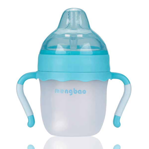 盟寶硅膠奶瓶-小容量藍(lán)色
