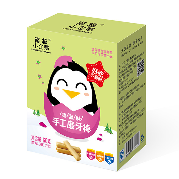 南極小企鵝手工磨牙棒新品果蔬味盒裝