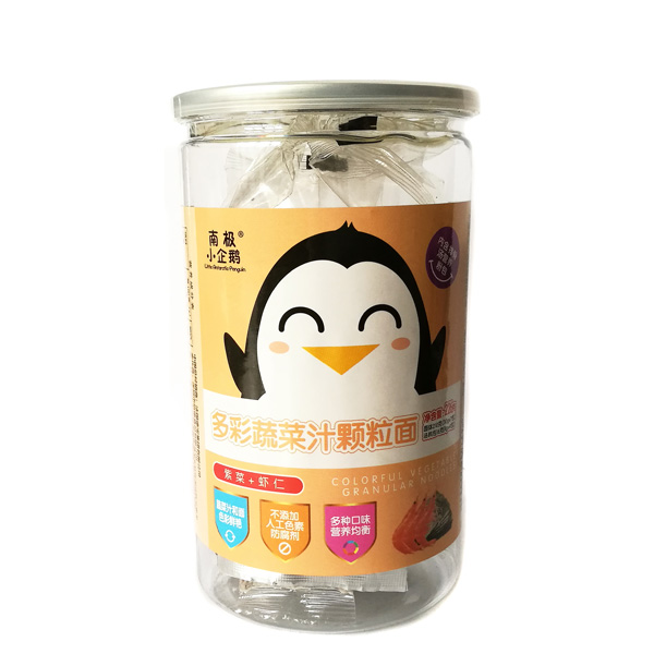 南極小企鵝多彩果蔬汁顆粒面(紫菜+蝦仁)