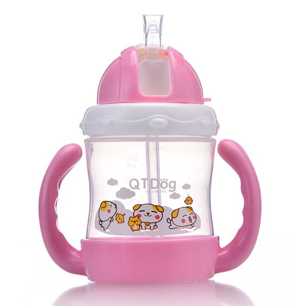 邦貝小象卡通學(xué)飲杯-粉色小狗