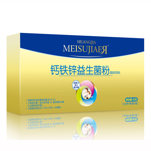 美佳兒鈣鐵鋅益生菌粉(大盒42g)
