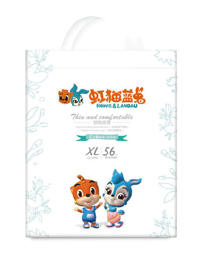虹貓藍兔花樣童趣嬰兒紙尿褲XL56