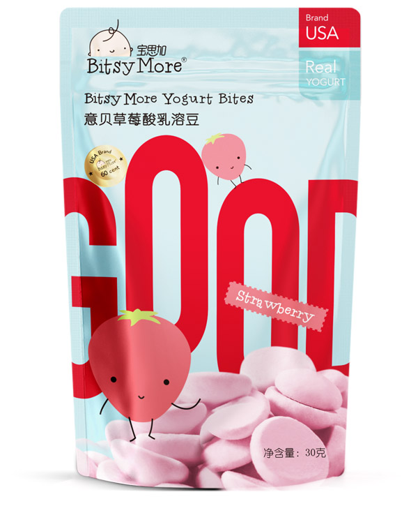 寶思加意貝草莓酸乳溶豆