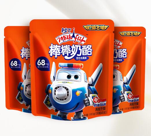 妙飛超級(jí)飛俠混合水果味棒棒奶酪