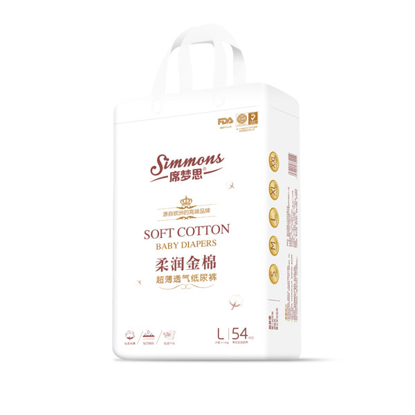 席夢(mèng)思柔潤金棉超薄透氣紙尿褲L54