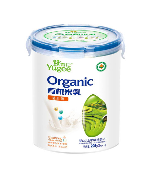 育記有機米乳-益生菌225克樂扣裝