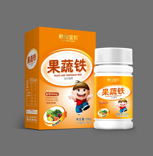 嶺南寶貝果蔬鐵壓片糖果