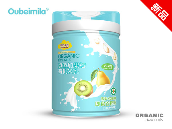 歐貝米拉真添加果粒有機(jī)米乳 雪梨+獼猴桃 聽(tīng)裝