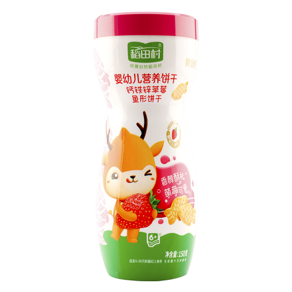 稻田村營(yíng)養(yǎng)餅干罐裝-草莓