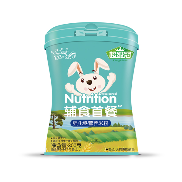 超級冠輔食首餐強(qiáng)化鐵米粉