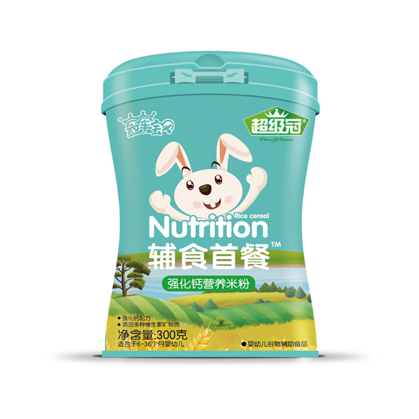 超級冠輔食首餐強(qiáng)化鈣米粉