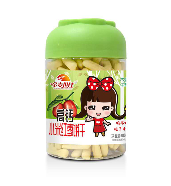 金麥?zhǔn)兰迅哜}小米紅棗餅干