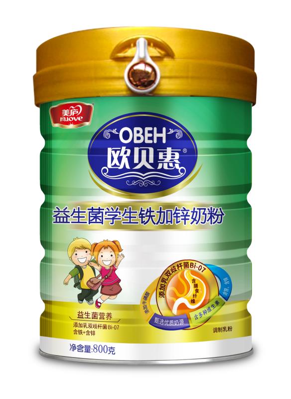 美廬歐貝惠益生菌學生鐵加鋅奶粉