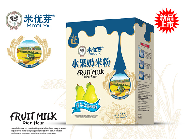 米優(yōu)芽水果奶米粉-雪梨核桃鈣鐵鋅盒裝