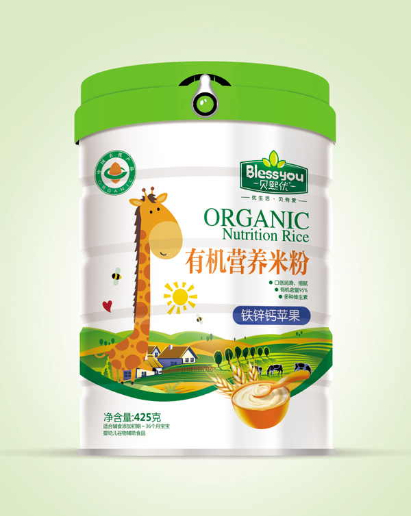 貝熙優(yōu)一標(biāo)一碼有機(jī)米粉425克聽(tīng)裝(鐵鋅鈣蘋果).jpg