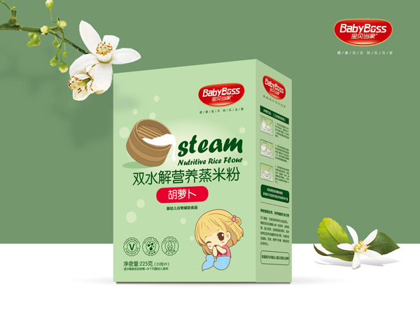 寶貝當家胡蘿卜雙水解營養(yǎng)蒸米粉 盒裝