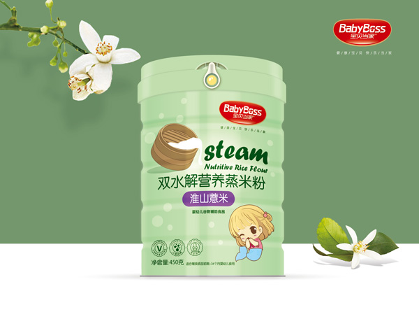 寶貝當家淮山薏米雙水解營養(yǎng)蒸米粉 聽裝