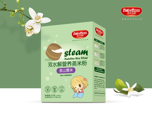 寶貝當家淮山薏米雙水解營養(yǎng)蒸米粉 盒裝